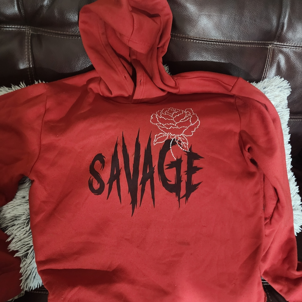 Triumph Red Graphic Hoodie for Men